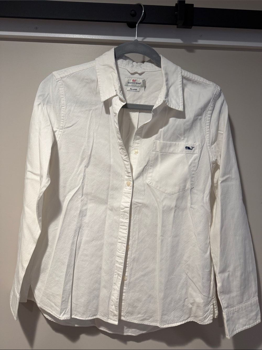 Vineyard Vines Women's White Button-Down Cotton Shirt
